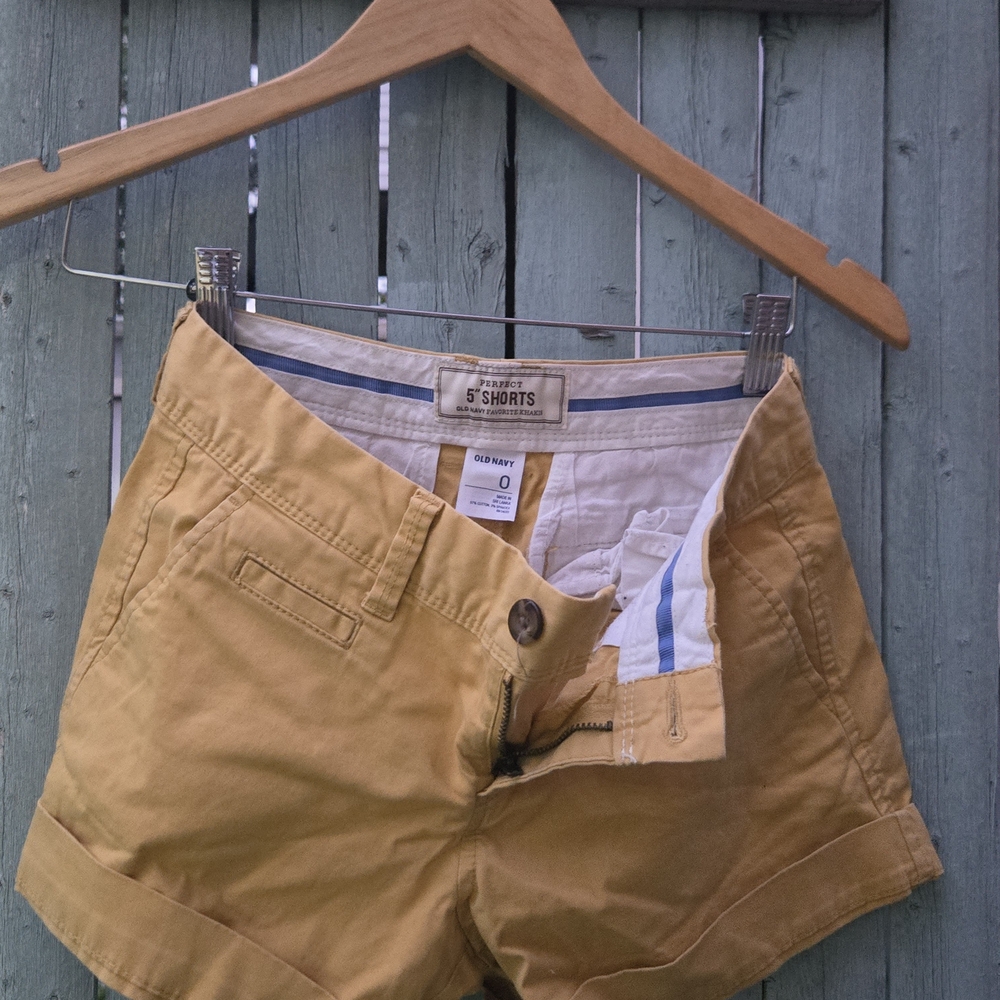Yellow Casual Shorts